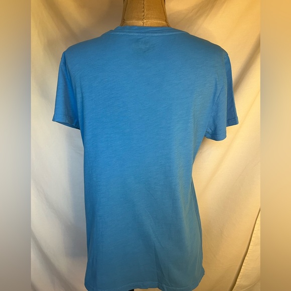 EUC ATHLETA size Medium vibrant blue short sleeve tee - Picture 6 of 10
